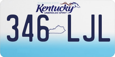 KY license plate 346LJL