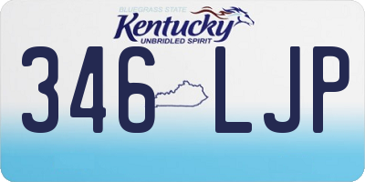 KY license plate 346LJP