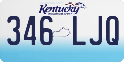 KY license plate 346LJQ