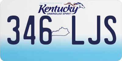 KY license plate 346LJS