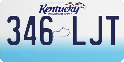 KY license plate 346LJT