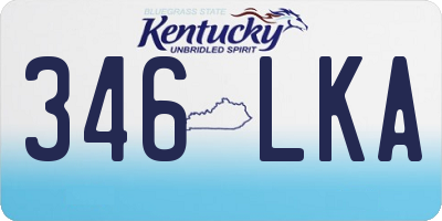 KY license plate 346LKA