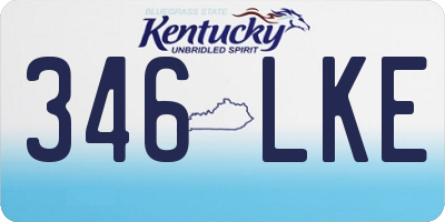 KY license plate 346LKE
