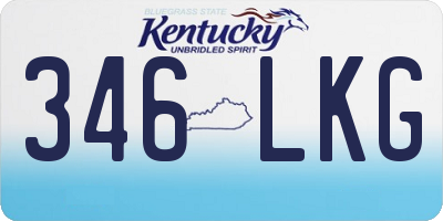 KY license plate 346LKG