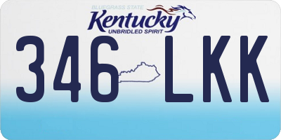 KY license plate 346LKK