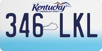 KY license plate 346LKL
