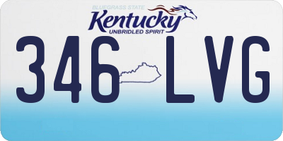 KY license plate 346LVG