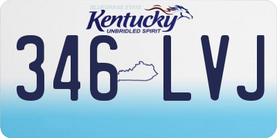 KY license plate 346LVJ