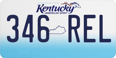 KY license plate 346REL