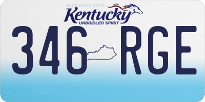 KY license plate 346RGE