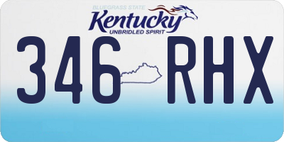 KY license plate 346RHX