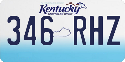KY license plate 346RHZ