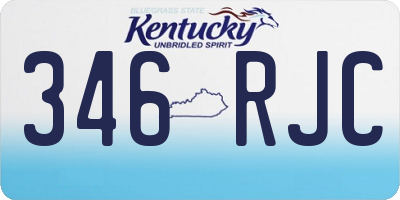KY license plate 346RJC