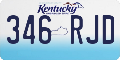 KY license plate 346RJD