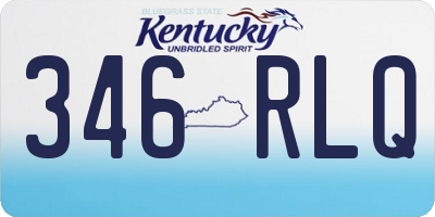 KY license plate 346RLQ