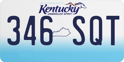 KY license plate 346SQT