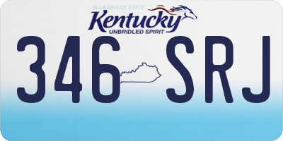 KY license plate 346SRJ