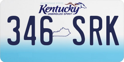 KY license plate 346SRK