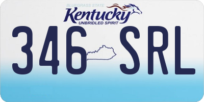 KY license plate 346SRL
