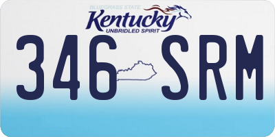 KY license plate 346SRM
