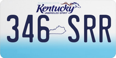 KY license plate 346SRR