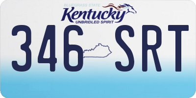 KY license plate 346SRT