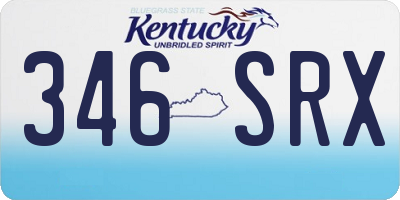KY license plate 346SRX