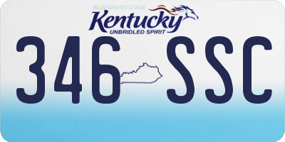 KY license plate 346SSC