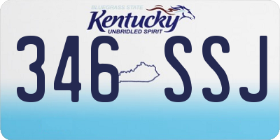 KY license plate 346SSJ