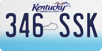 KY license plate 346SSK