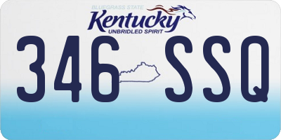 KY license plate 346SSQ