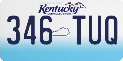 KY license plate 346TUQ