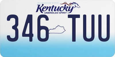 KY license plate 346TUU