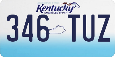 KY license plate 346TUZ