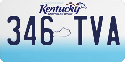 KY license plate 346TVA
