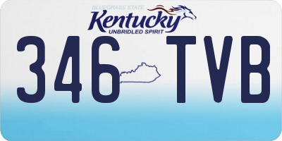 KY license plate 346TVB