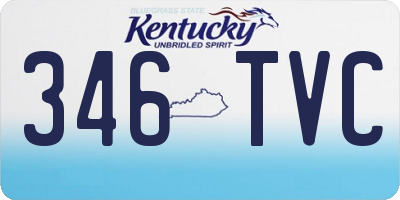 KY license plate 346TVC