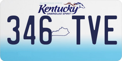 KY license plate 346TVE