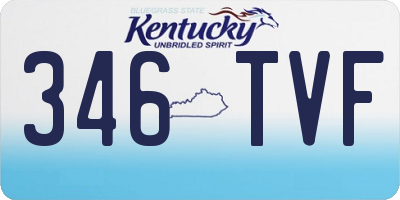 KY license plate 346TVF