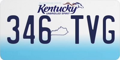 KY license plate 346TVG