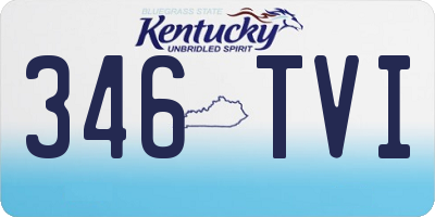 KY license plate 346TVI