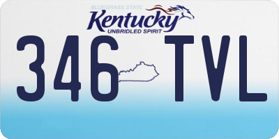 KY license plate 346TVL