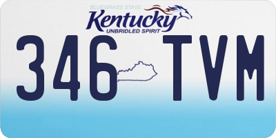 KY license plate 346TVM