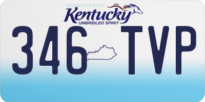 KY license plate 346TVP