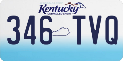 KY license plate 346TVQ