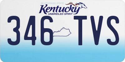 KY license plate 346TVS