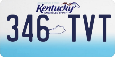 KY license plate 346TVT