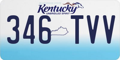 KY license plate 346TVV