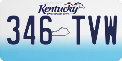 KY license plate 346TVW