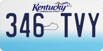 KY license plate 346TVY